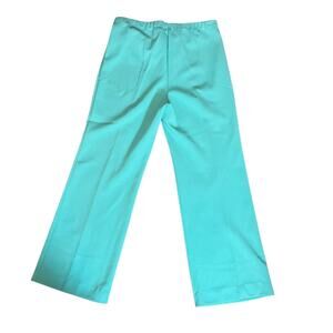 Turquoise Wide Leg Pants Medium Elastic Waist Needs Repair